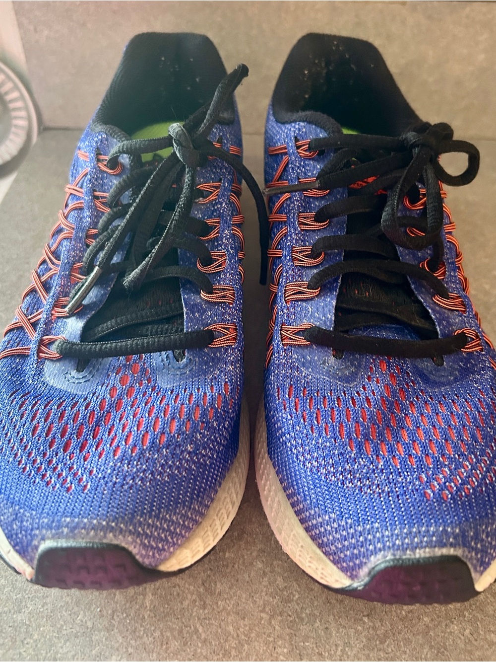 Nike Women's Blue and Orange Athletic Running Shoes